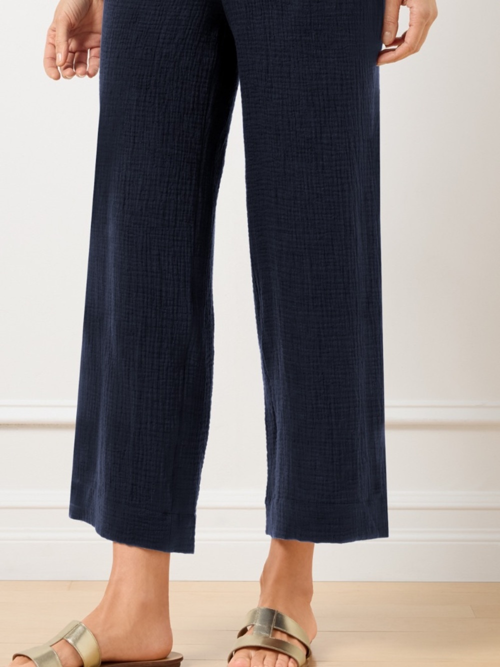 TALBOT - Navy Textured Button-Front